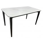 Стол обеденный Блум ART2922-140W, 140х80х75 см, белая керамика/черный