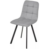 Стул РИЧИ, цвет H-09 Светло-серый, велюр / черный каркас М-City