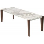 Стол ESMIR 180 GLOSS LUXURY PANDORA SOLID CERAMIC/орех, ®DISAUR