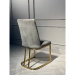 Стул обеденный Пресли DX-2055-1.1, 42х44х92, серый, золото