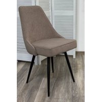 Стул БЕРТИ 360 град. поворот. B5 Капучино, велюр / черный каркас, М-City