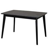 Стол Oslo раскладной 120-160x80x76см, Мрамор неро, чёрный Стол Oslo раскладной 120-160x80x76см, Мрамор неро, чёрный