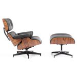 Кресло EAMES LOUNGE CHAIR и оттоманка EAMES LOUNGE CHAIR чёрные