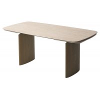 Стол CALVIN 180 MATTE ROME TRAVERTINE SOLID CERAMIC / Серый дуб, ®DISAUR