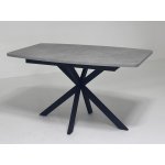 Стол АРИЗОНА 130 БЕТОН ЧИКАГО СВ.СЕРЫЙ / Черный каркас М-City