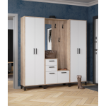 Прихожая Витра шкаф платяной дуб сонома/белый