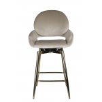 Стул барный Виола BS1376-BG-2, 55х46х105 см, бежевый/золото