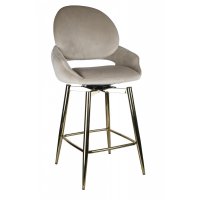 Стул барный Виола BS1376-BG-2, 55х46х105 см, бежевый/золото