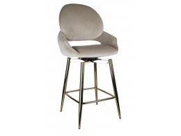 Стул барный Виола BS1376-BG-2, 55х46х105 см, бежевый/золото Стул барный Виола BS1376-BG-2, 55х46х105 см, бежевый/золото