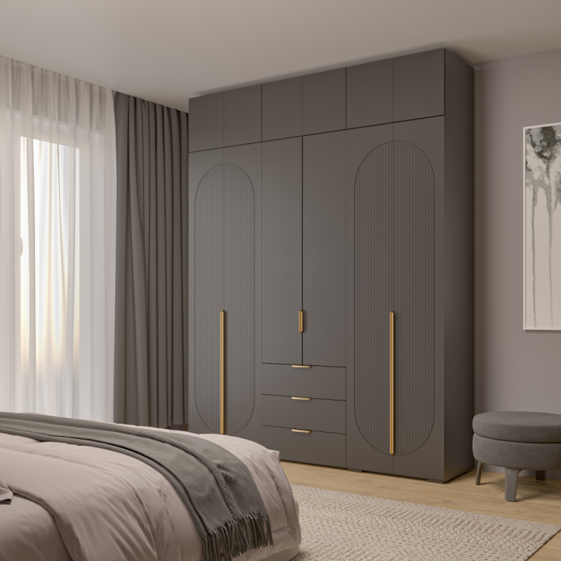 Антресоль Фиеста 2002х400х500 (Графит/Графит Софт)