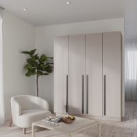 Шкаф Бостон 1600*2200*520 (Бежевый / Глиняно серый)