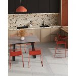 Стул полубарный Danny бордовый с подушкой