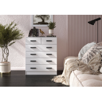 Комод Бостон 810*970*500 с 4+2 ящика (Белый)