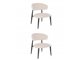 Кресло лаунж Ayla молочный 2 шт.