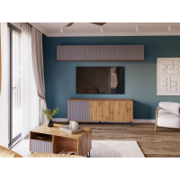 Тумба ТВ МС "Ливерпуль" дуб вотан/графит софт