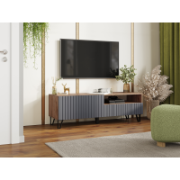 Тумба ТВ "Орегон" 1,4 м. Дуб Вотан/ Графит Софт