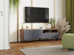 Тумба ТВ "Орегон" 1,4 м. Дуб Вотан/ Графит Софт