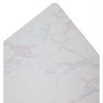 Стол ТИК ТАК 90  Белый мрамор MATTE, керамика / Черный каркас М-City