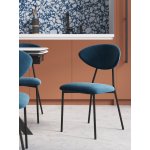 Стул обеденный Квинси велюр синий