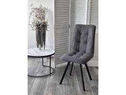 Стул ДАРЛИНГ 360 град. поворот. B28 Темно-серый, велюр / черный каркас, М-City