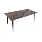 Стол обеденный Рио Гранд MC232-180BR, 180х90х76 см, коричневая керамика/черный