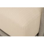 "Альбано" диван 3-местный плетеный из роупа, каркас алюминий светло-серый (RAL7035) муар, роуп серый меланж круглый, ткань Mossle светло-бежева