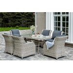 "Неаполь" обеденная группа плетеная из искусственного ротанга, цвет соломенный