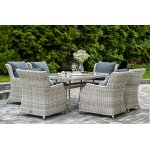 "Неаполь" обеденная группа плетеная из искусственного ротанга, цвет соломенный