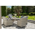 "Неаполь" обеденная группа плетеная из искусственного ротанга, цвет соломенный