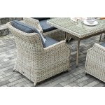 "Неаполь" обеденная группа плетеная из искусственного ротанга, цвет соломенный