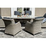"Неаполь" обеденная группа плетеная из искусственного ротанга, цвет соломенный