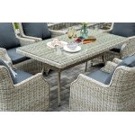 "Неаполь" обеденная группа плетеная из искусственного ротанга, цвет соломенный