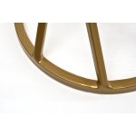 "Сантьяго" журнальный стол из HPL круглый Ø40 H55, каркас из стали золотой, цвет столешницы "серый гранит"