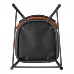 Стул полубарный Lucas 2 терракотовый шенилл с чёрными ножками Стул полубарный Lucas 2 терракотовый шенилл с чёрными ножками