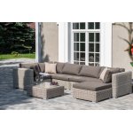 "Лунго" трансформирующаяся лаунж-зона из искусственного ротанга, цвет бежевый