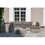 "Лунго" трансформирующаяся лаунж-зона из искусственного ротанга, цвет бежевый