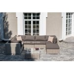 "Лунго" трансформирующаяся лаунж-зона из искусственного ротанга, цвет бежевый