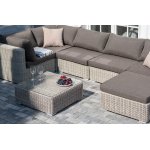 "Лунго" трансформирующаяся лаунж-зона из искусственного ротанга, цвет бежевый