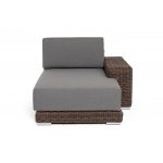 "Капри" кушетка из искусственного ротанга, цвет коричневый