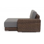 "Капри" кушетка из искусственного ротанга, цвет коричневый