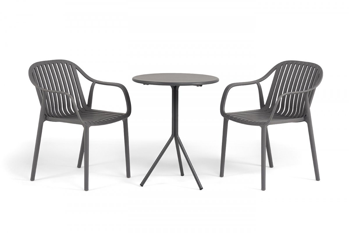 "Мохито" обеденная группа на 2 персоны, цвет темно-серый