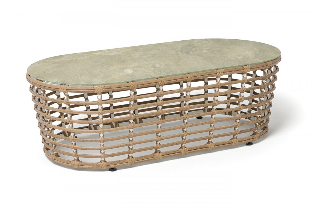 "Валенсия" журнальный столик из искусственного ротанга, цвет соломенный