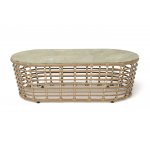 "Валенсия" журнальный столик из искусственного ротанга, цвет соломенный