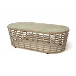 "Валенсия" журнальный столик из искусственного ротанга, цвет соломенный