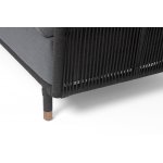 "Верона" правый-угол модуль плетеный из роупа, каркас алюминий темно-серый (RAL7024) муар, роуп темно-серый круглый, ткань темно-серая 027, L220