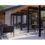 "Эстелья" кресло, каркас алюминий темно-серый (RAL7024) муар, ткань темно-серая 027 "Эстелья" кресло, каркас алюминий темно-серый (RAL7024) муар, ткань темно-серая 027