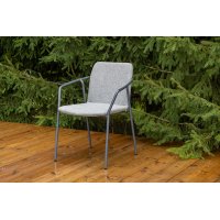 "Марокко" стул из текстилена nanotex, алюминиевый каркас, цвет серый