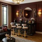 Стул барный Вивиан MC111-GR-2, светло-серый/глянцевое золото