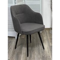 Стул ЛОРИС 360 град. поворот. B28 Темно-серый, велюр / черный каркас, М-City