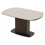 Стол DAGFINN 150 TL-314 поворотная система раскладки, исп. керамика на стекле / Кофе/ Орех, ®DISAUR